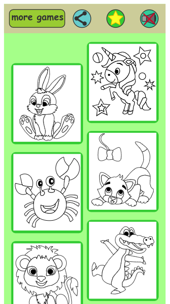 Animals Coloring main page
