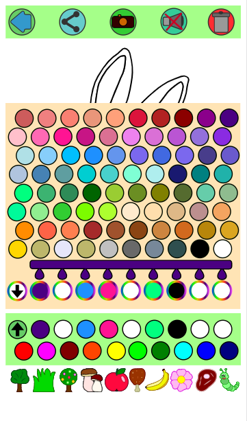 Colorpicker in the coloring app