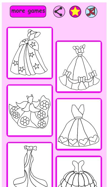 Dresses Coloring main page