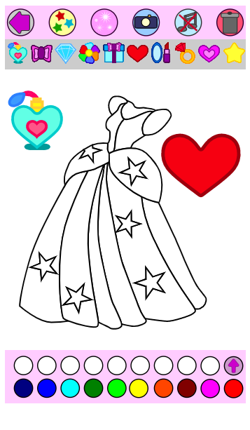 Coloring page with stickerse